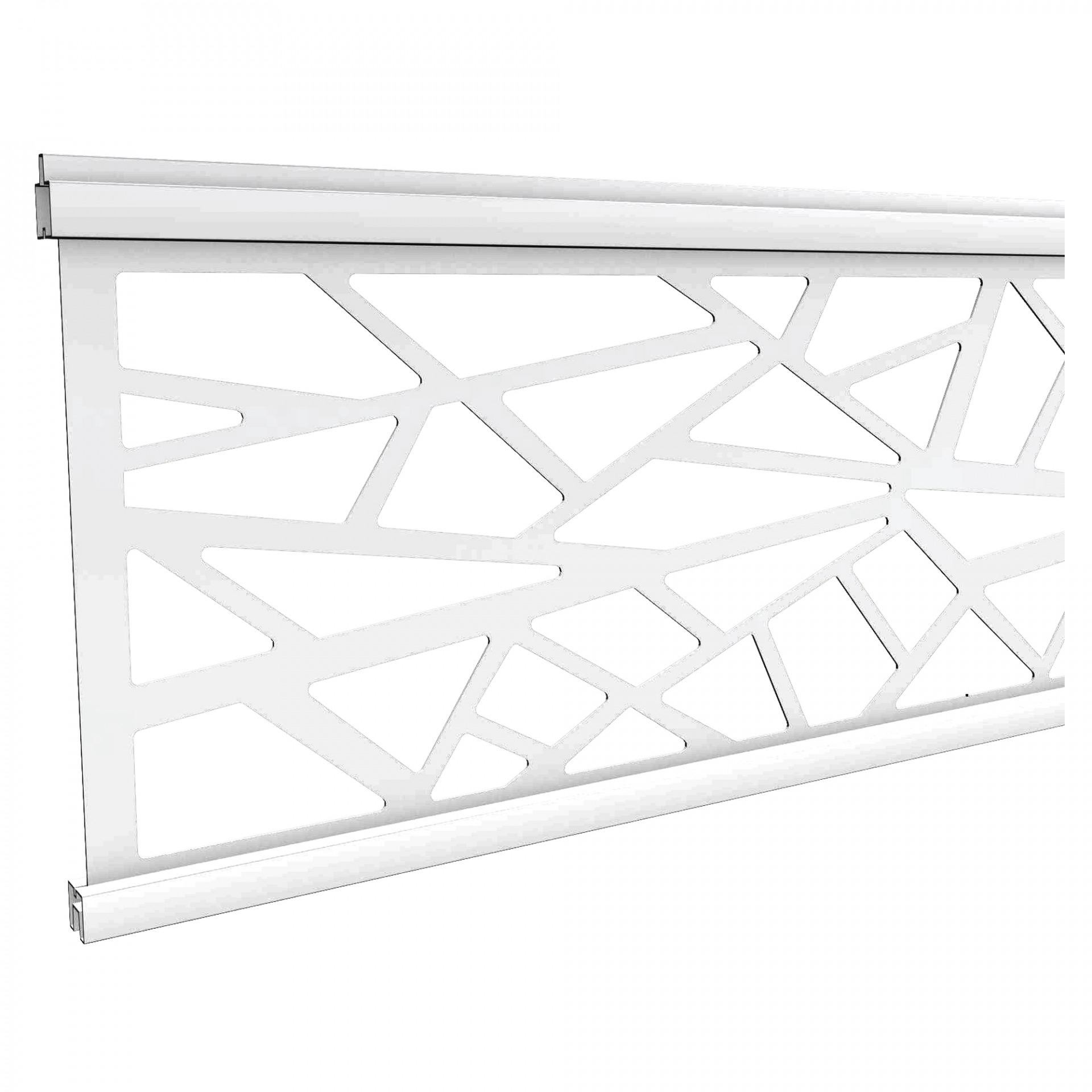 ECOSTECK-Gitterfüllung Design, SILBER, 20 x 280 x 1800 mm, Aluminium hell eloxiert