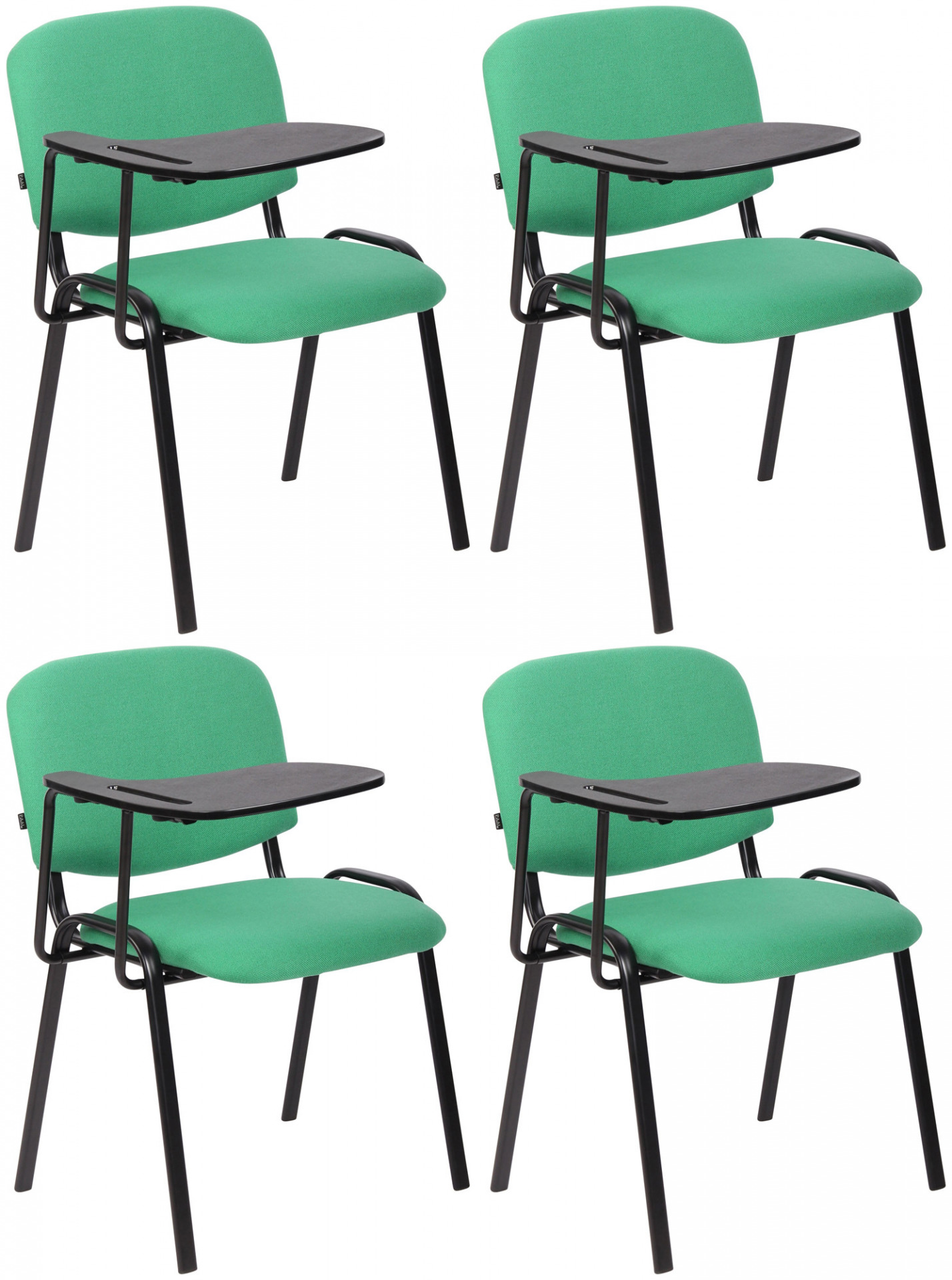 4er Set Stühle Ken mit Klapptisch Stoff, grün
