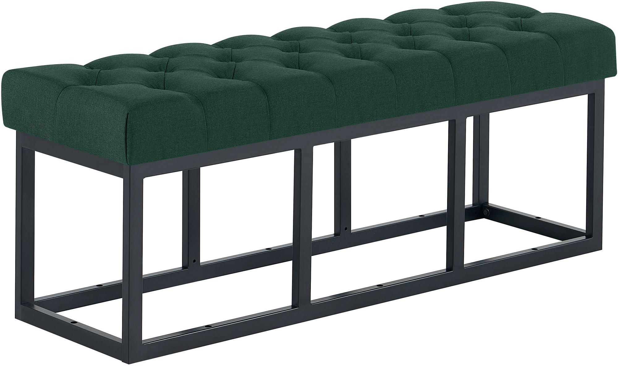Sitzbank Amun Stoff Schwarz 120 cm, grün