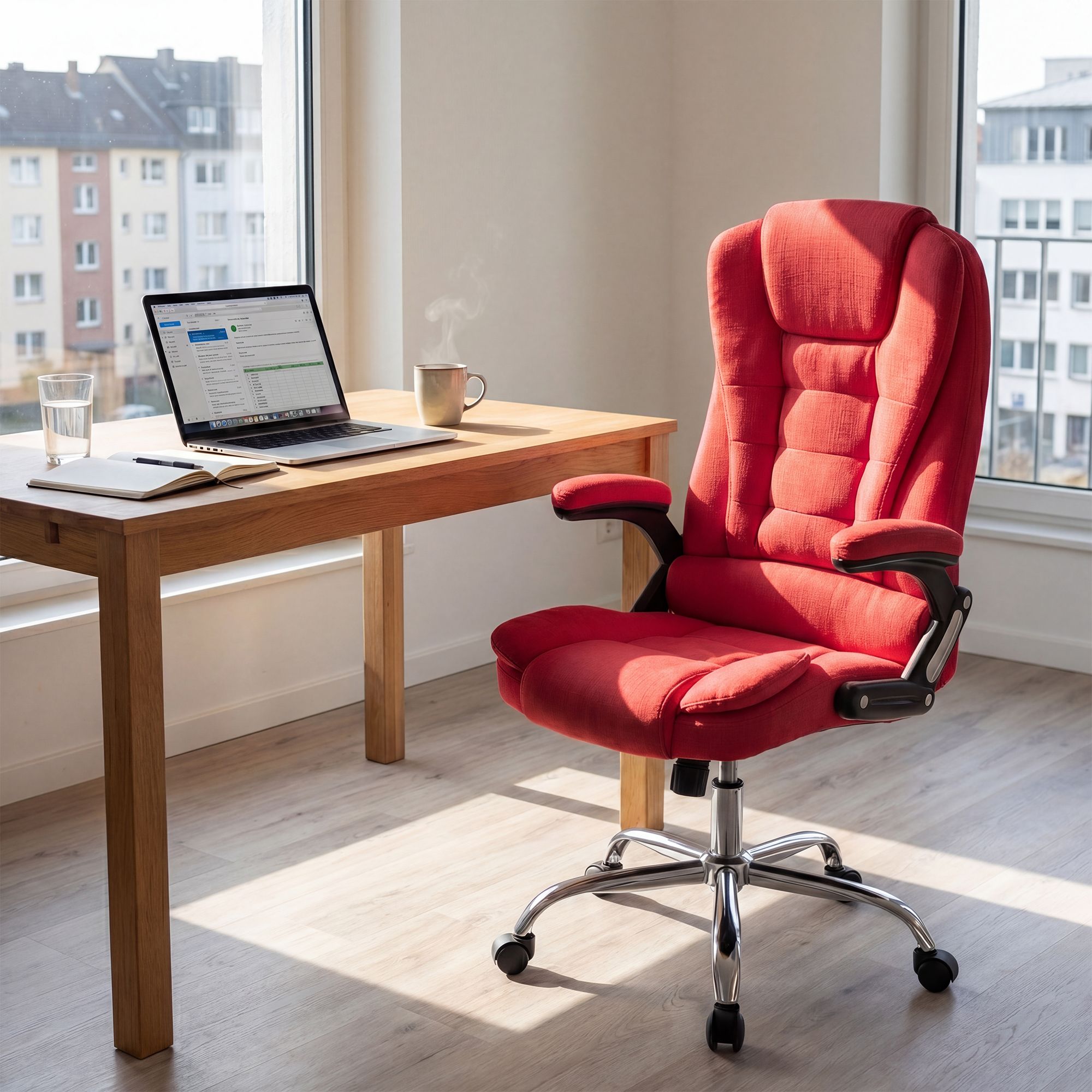 Bürostuhl Thor Stoff, rot