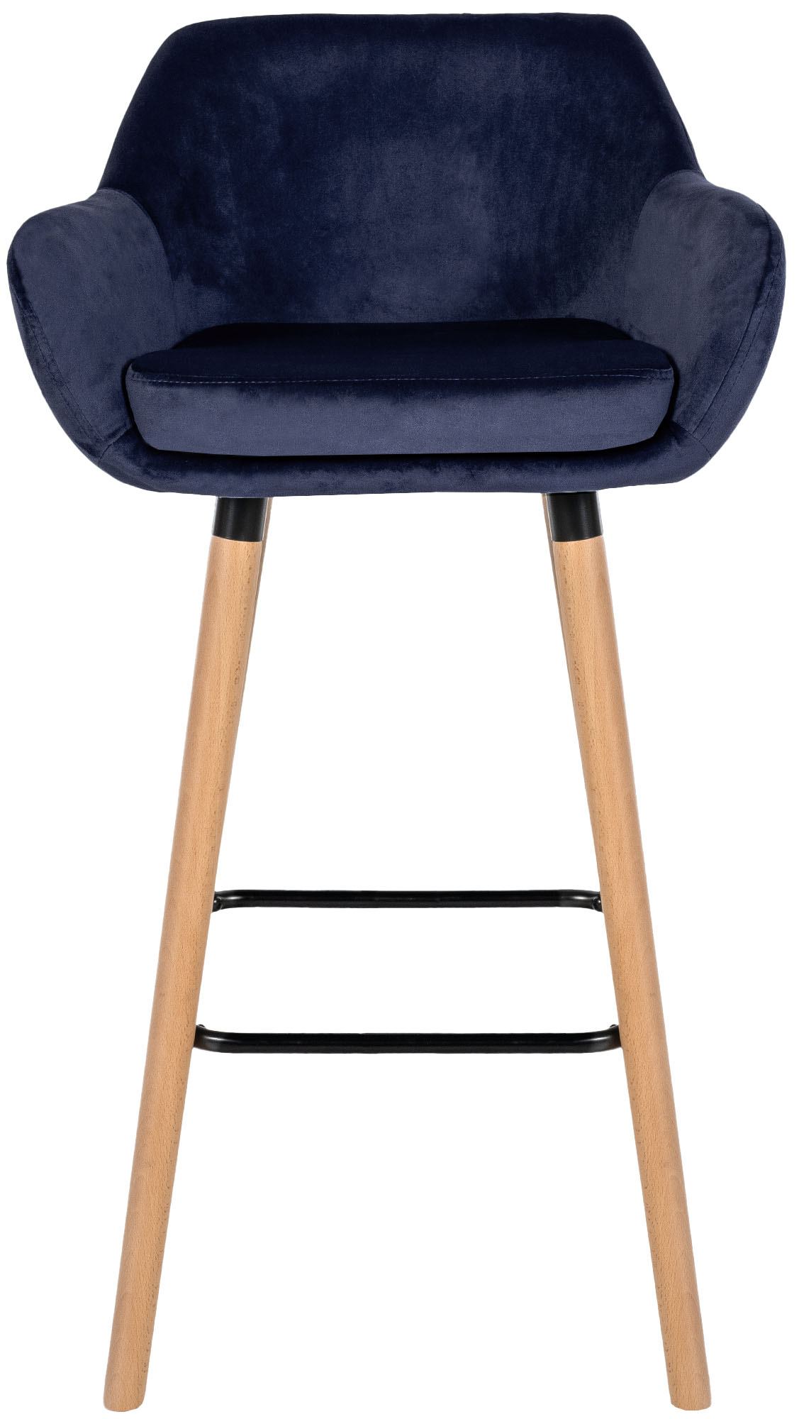 Barhocker Grant Samt, dunkelblau