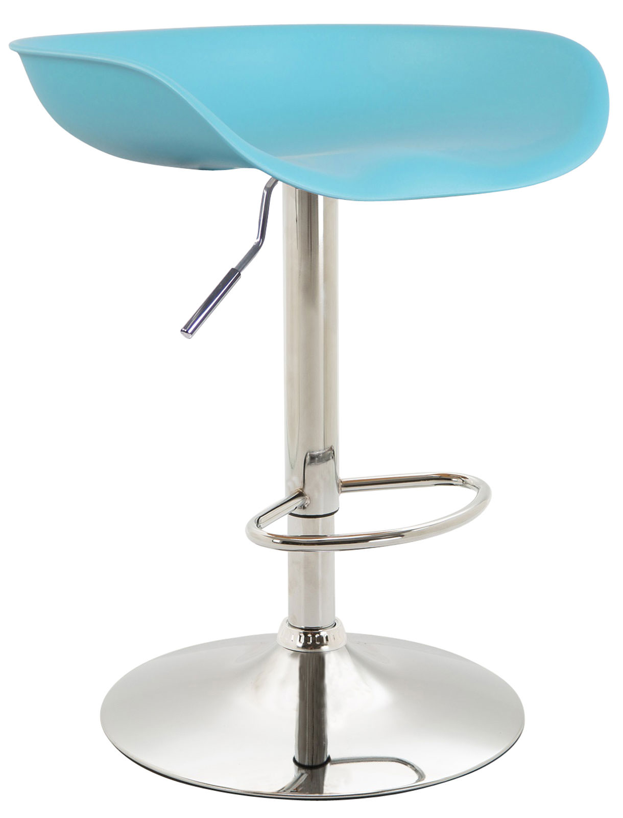 Barhocker Anaheim Kunststoff chrom, blau