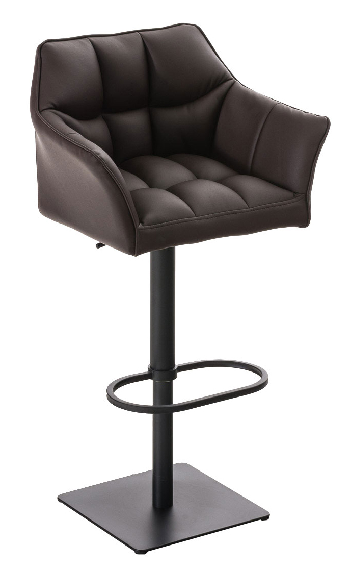 2er Set Barhocker Damaso Kunstleder schwarz, braun