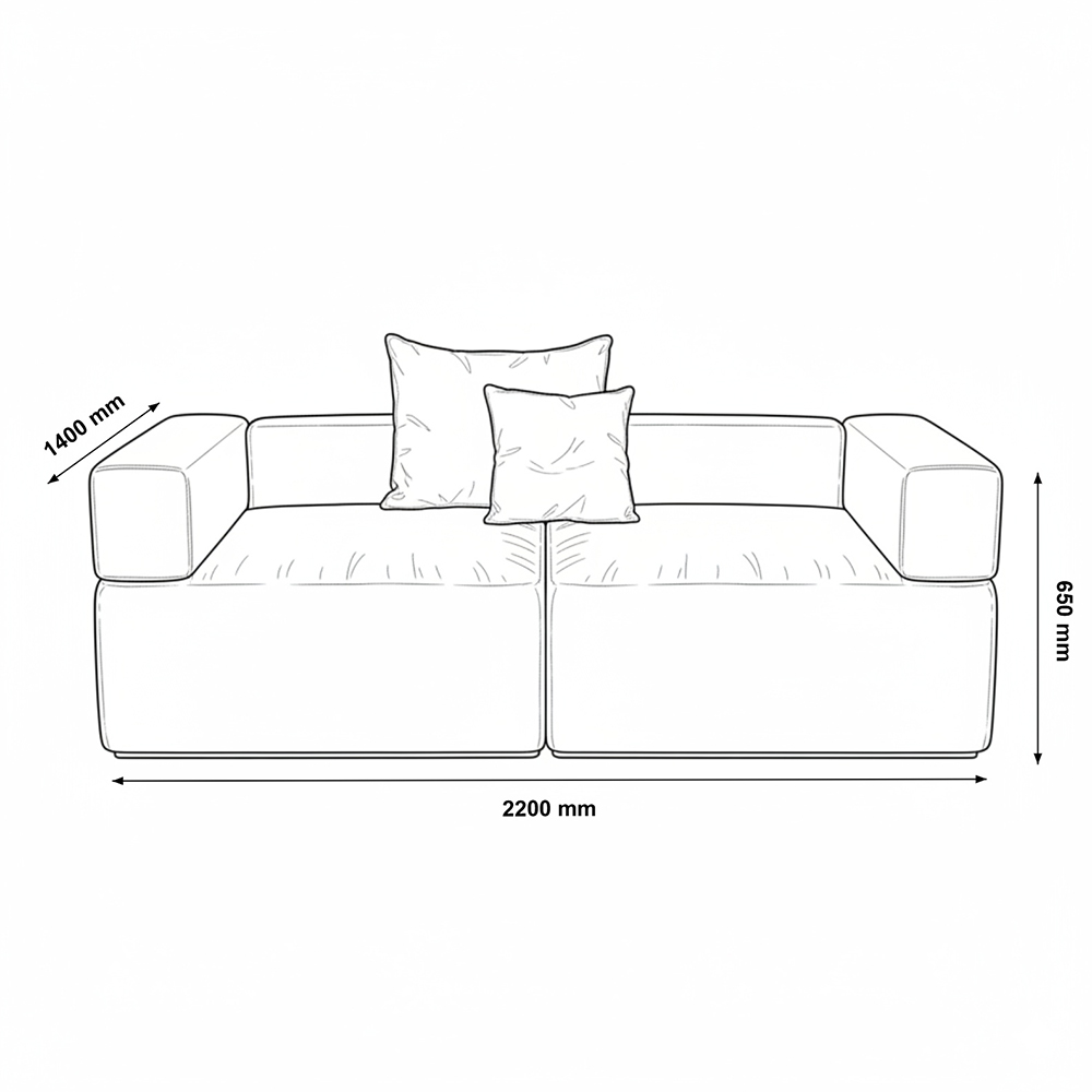 Modulares Outdoor Sofa ALAZIA Hellgrau - M