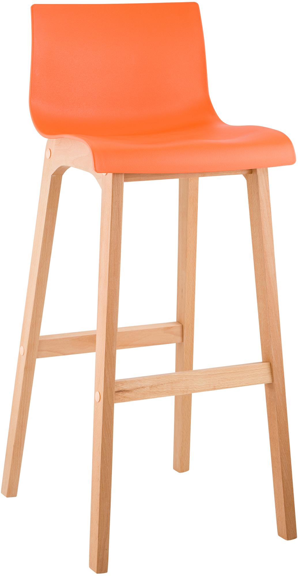 Barhocker Hoover Natura 4-Fuß Gestell, orange