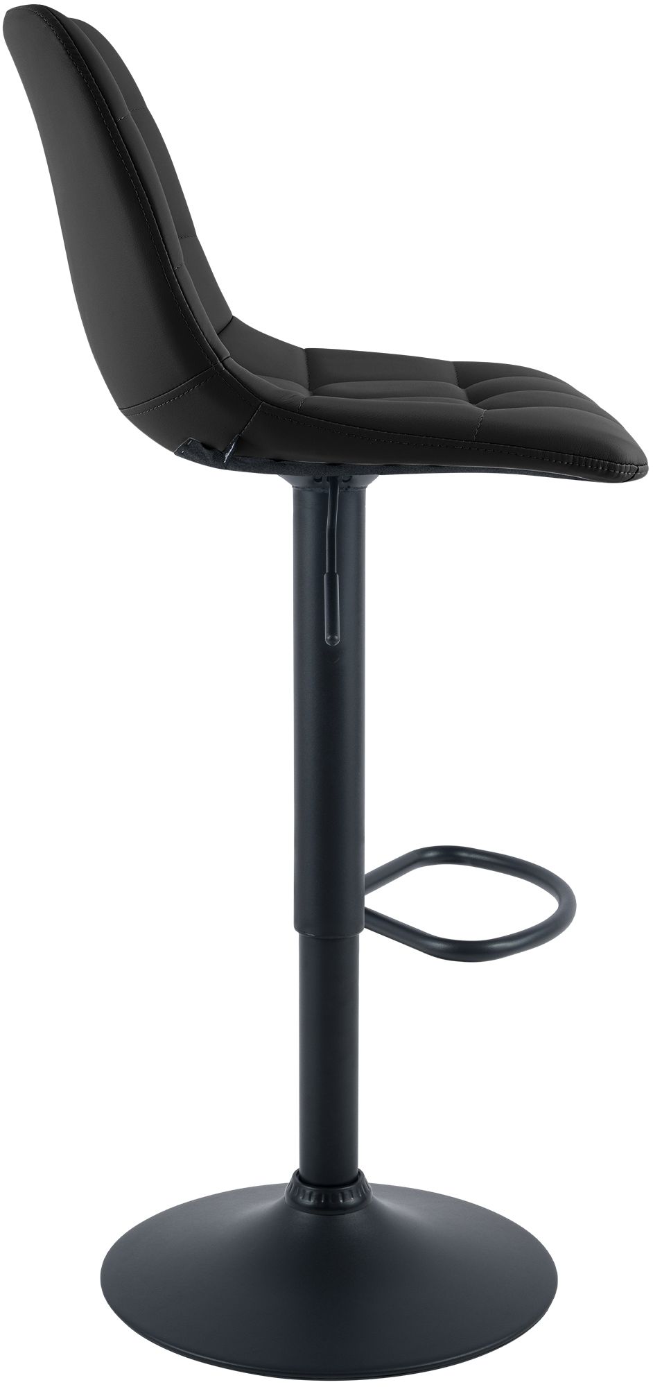 Barhocker Mapun Kunstleder, schwarz