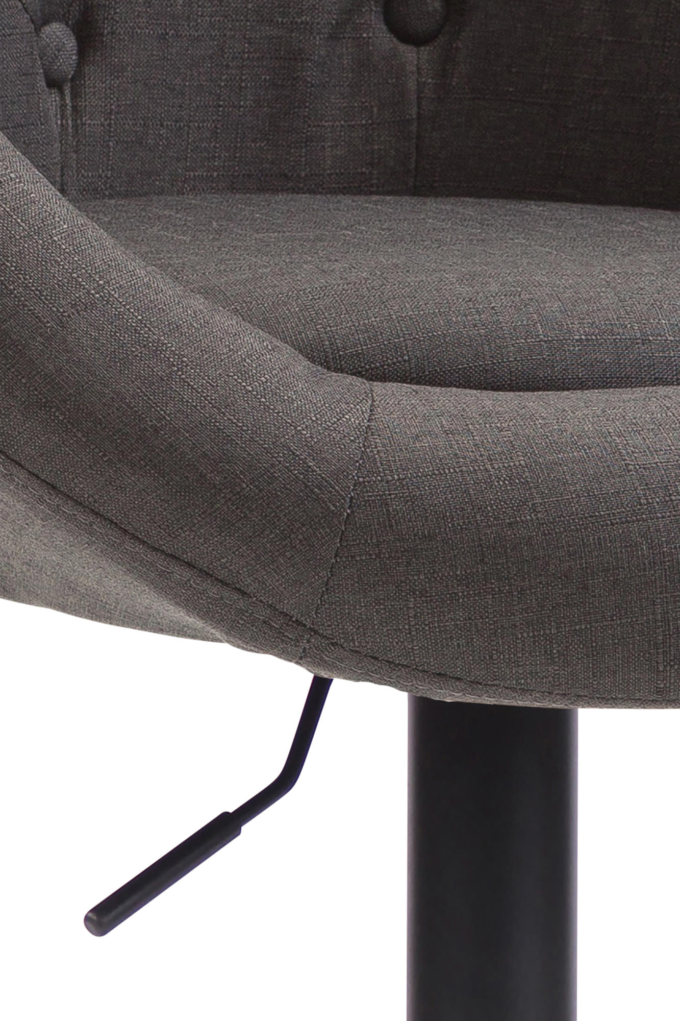 Barhocker London V2 Stoff schwarz, dunkelgrau