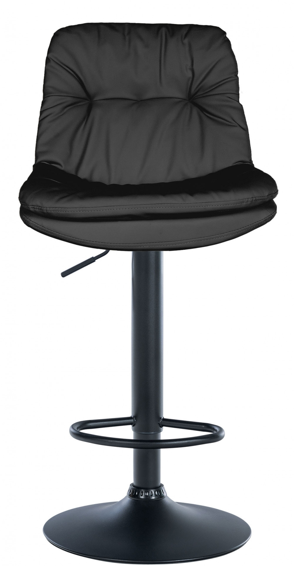 Barhocker Laurel Kunstleder schwarz, schwarz