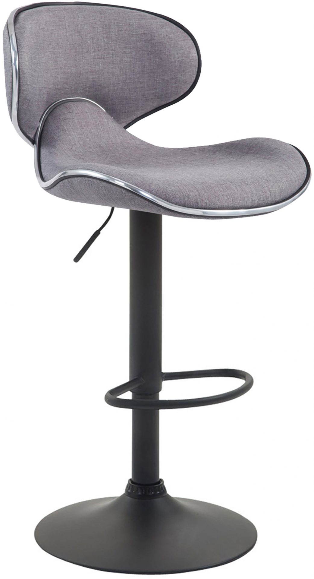 Barhocker Las Vegas V2 Stoff schwarz, hellgrau