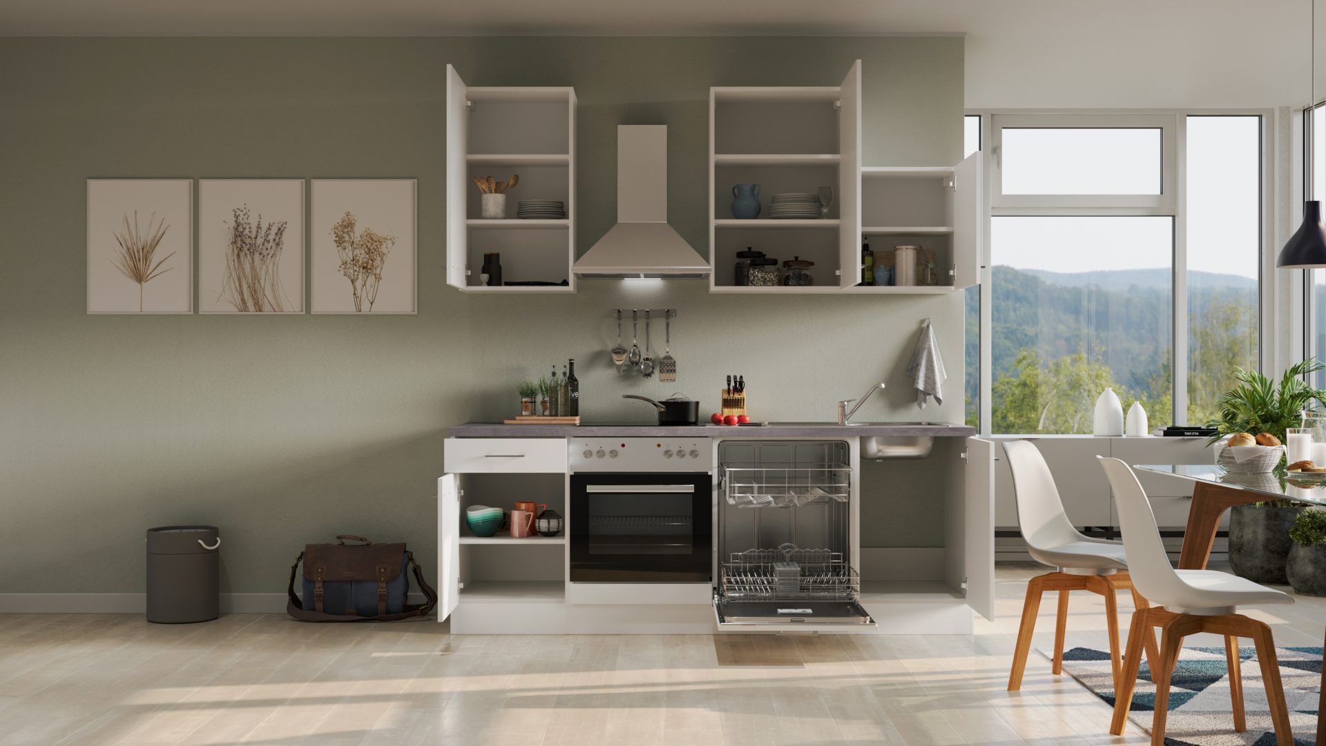 Küchenzeile VITA 220 cm mit E-Geräten
