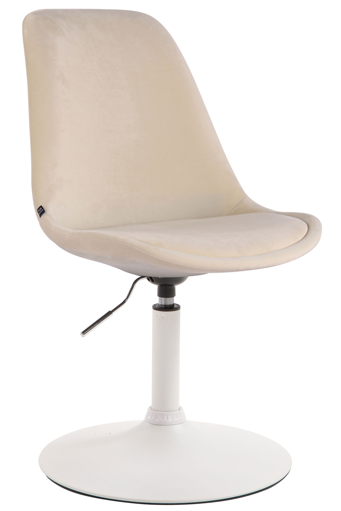 Esszimmerstuhl Maverick Samt weiß, creme