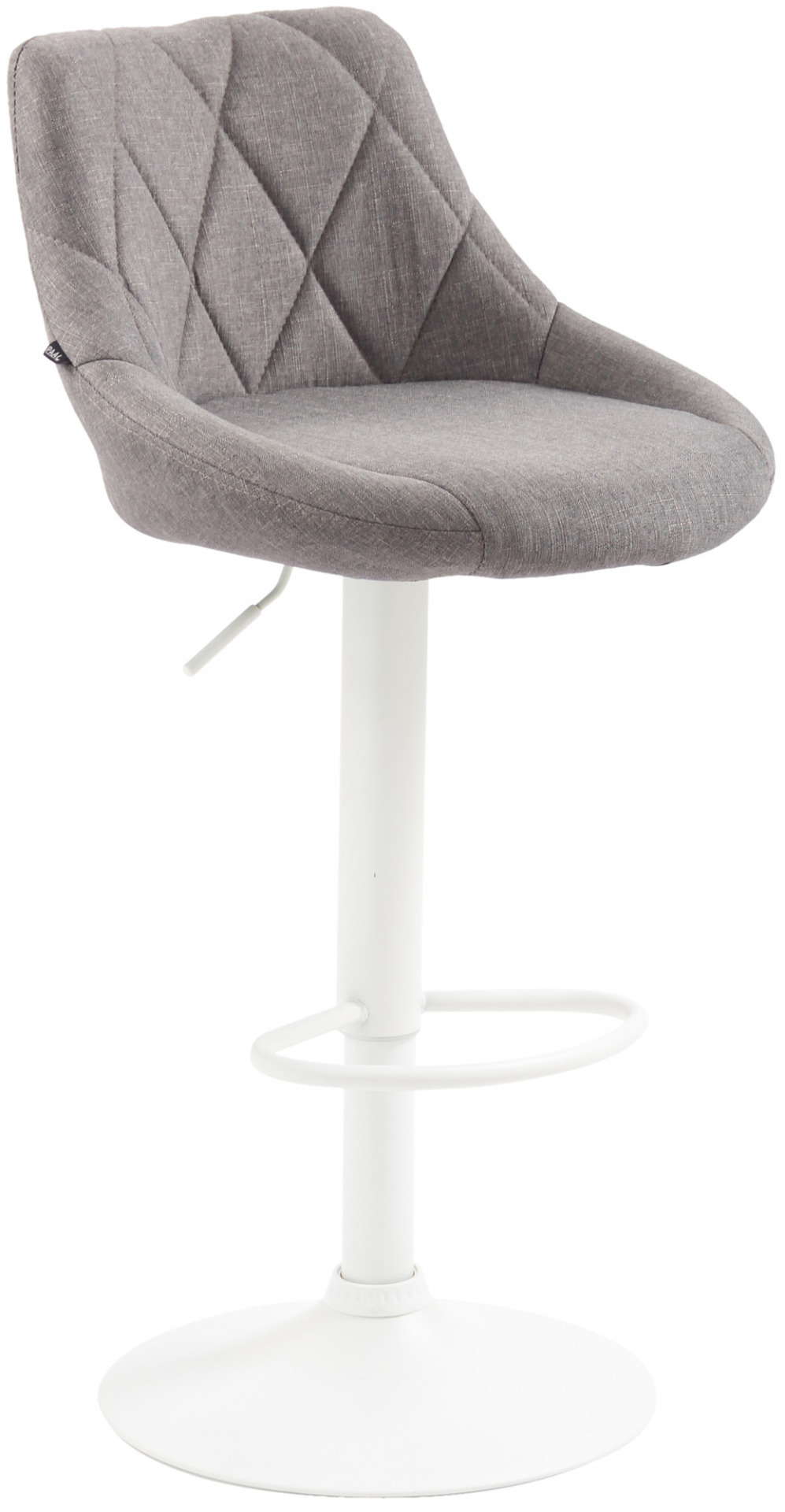 Barhocker Lazio Stoff weiß, grau
