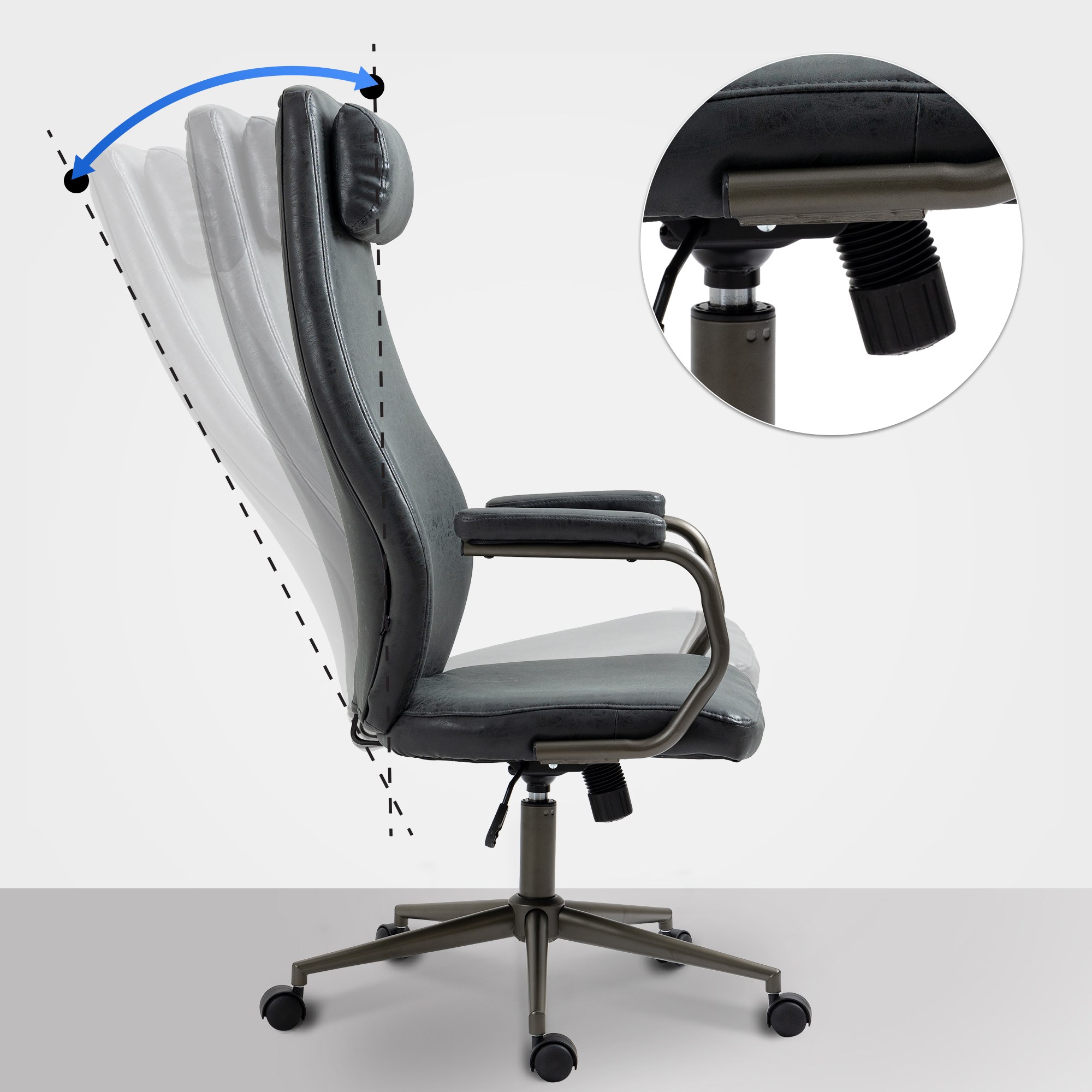 Bürostuhl Pocatello, antik schwarz