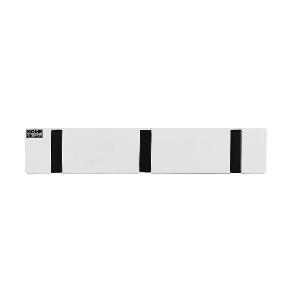 Garderobenleiste HOOK inkl. 3 Haken und Magnete - Weiß