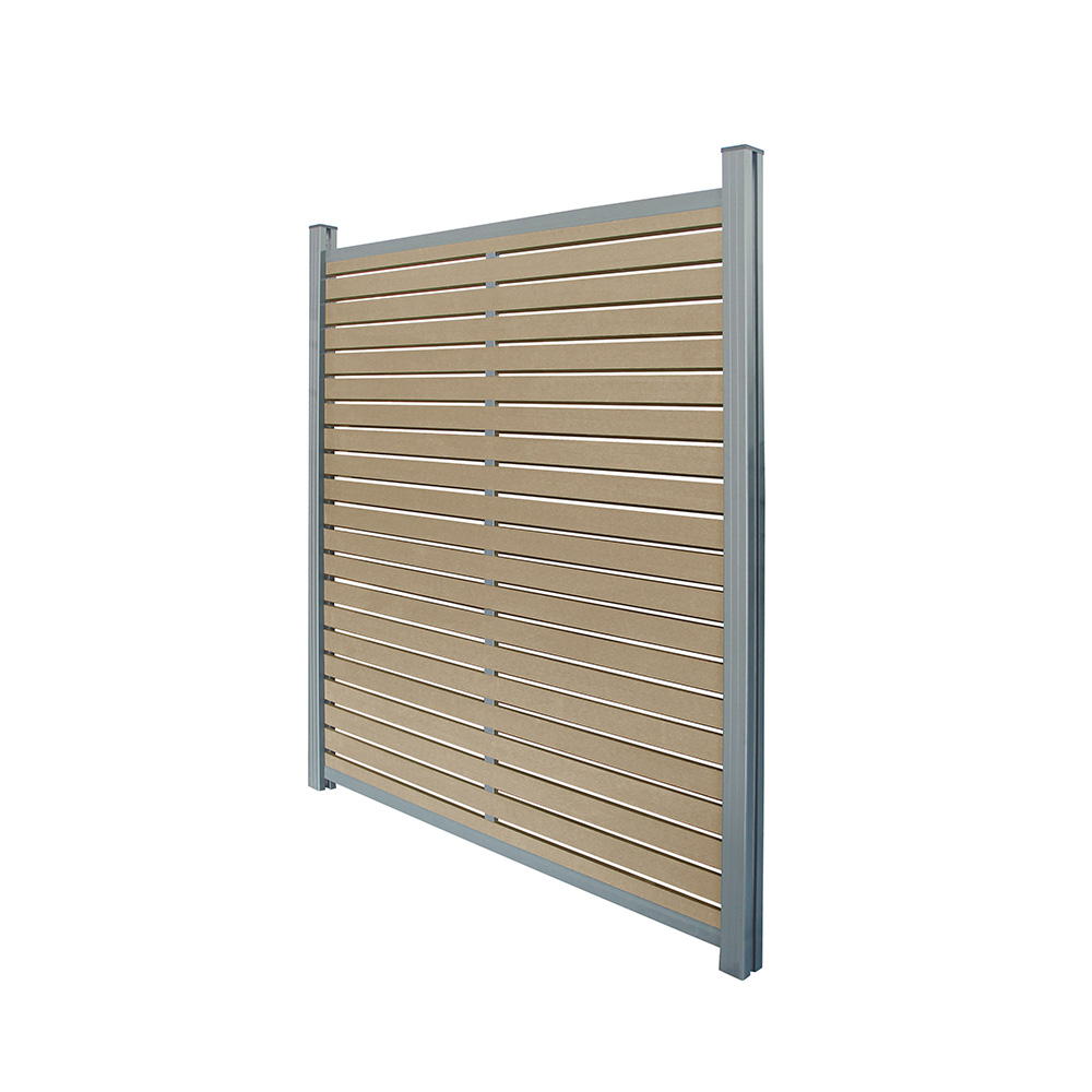 WPC Sichtschutzzaun ALIRA Teak - 1 x Element + 2 x Pfosten