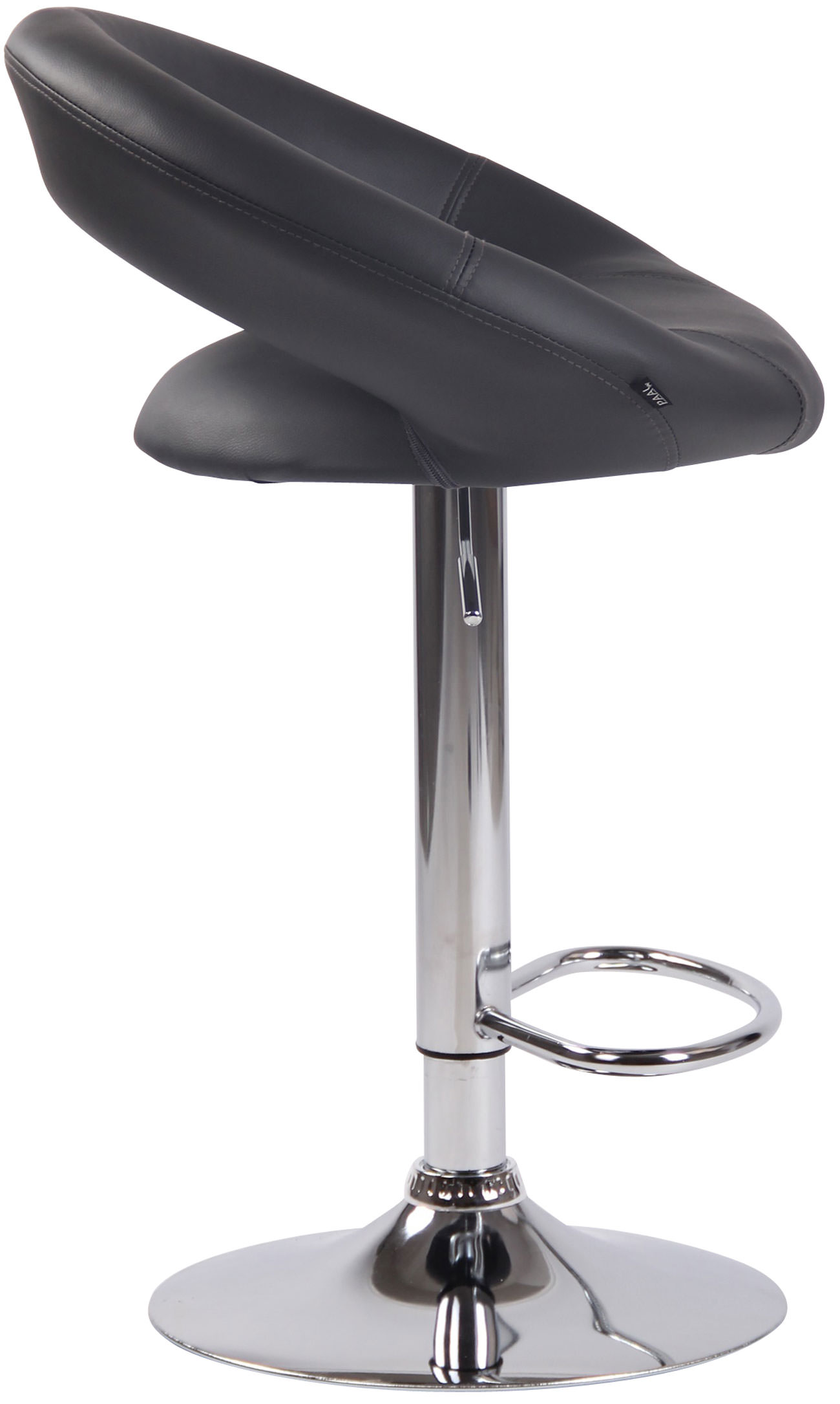Barhocker Olinda Kunstleder chrom, grau