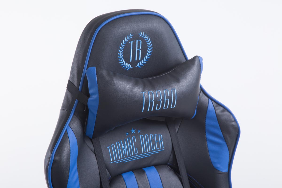 Racing Bürostuhl Limit mit Fußablage, schwarz/blau