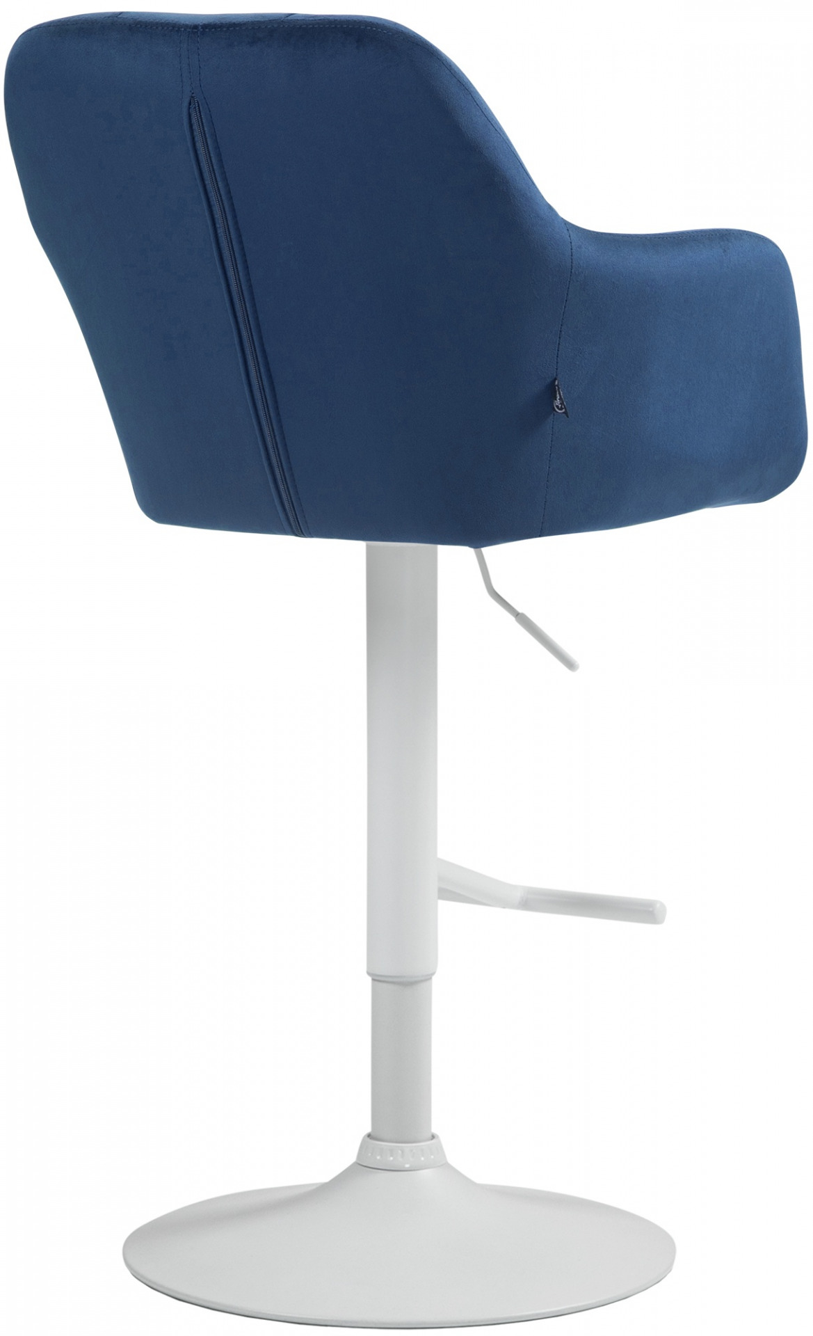 Barhocker Natoma Samt weiß, blau