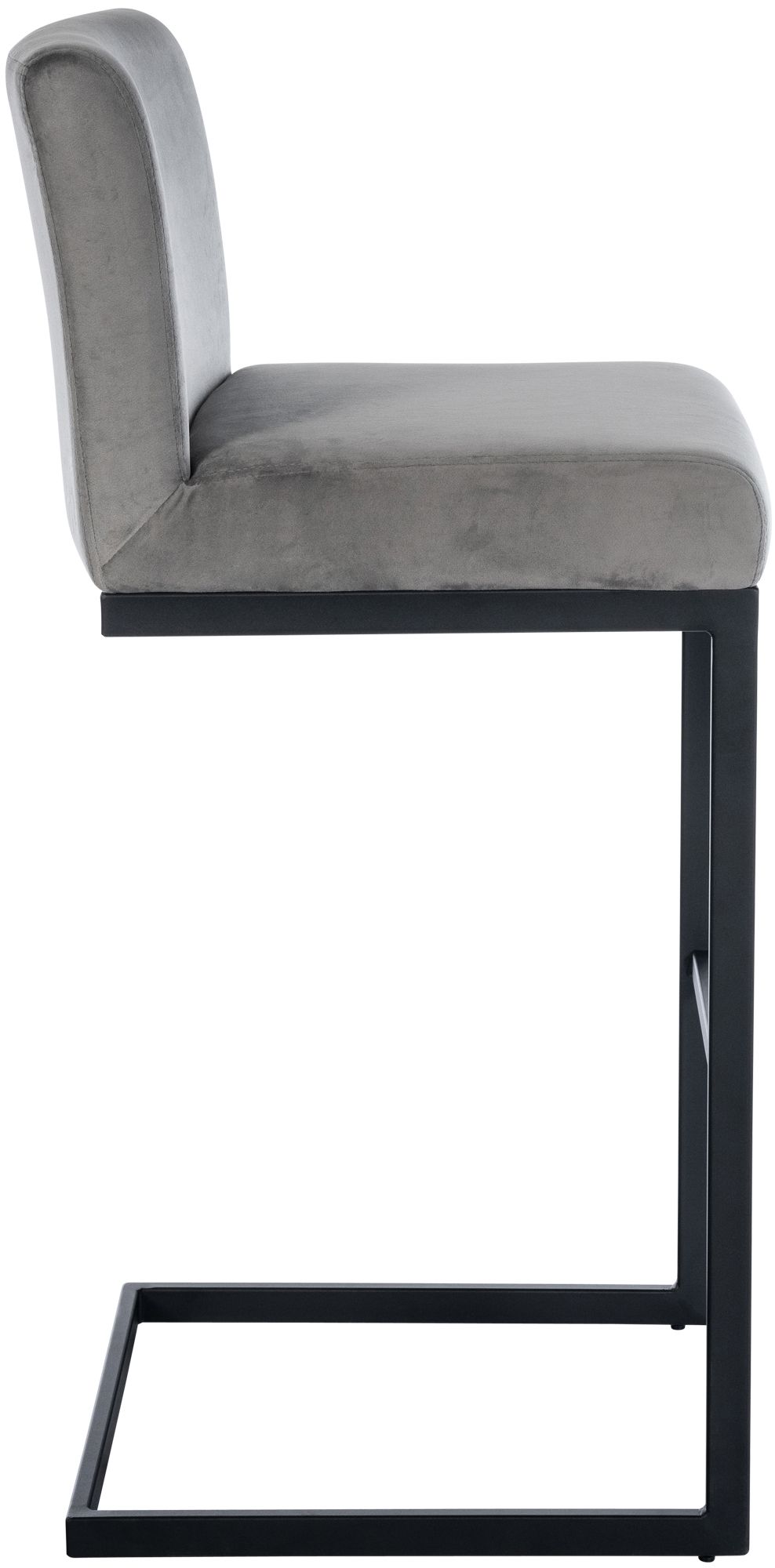 2er Set Barhocker Hopewell Samt B, grau