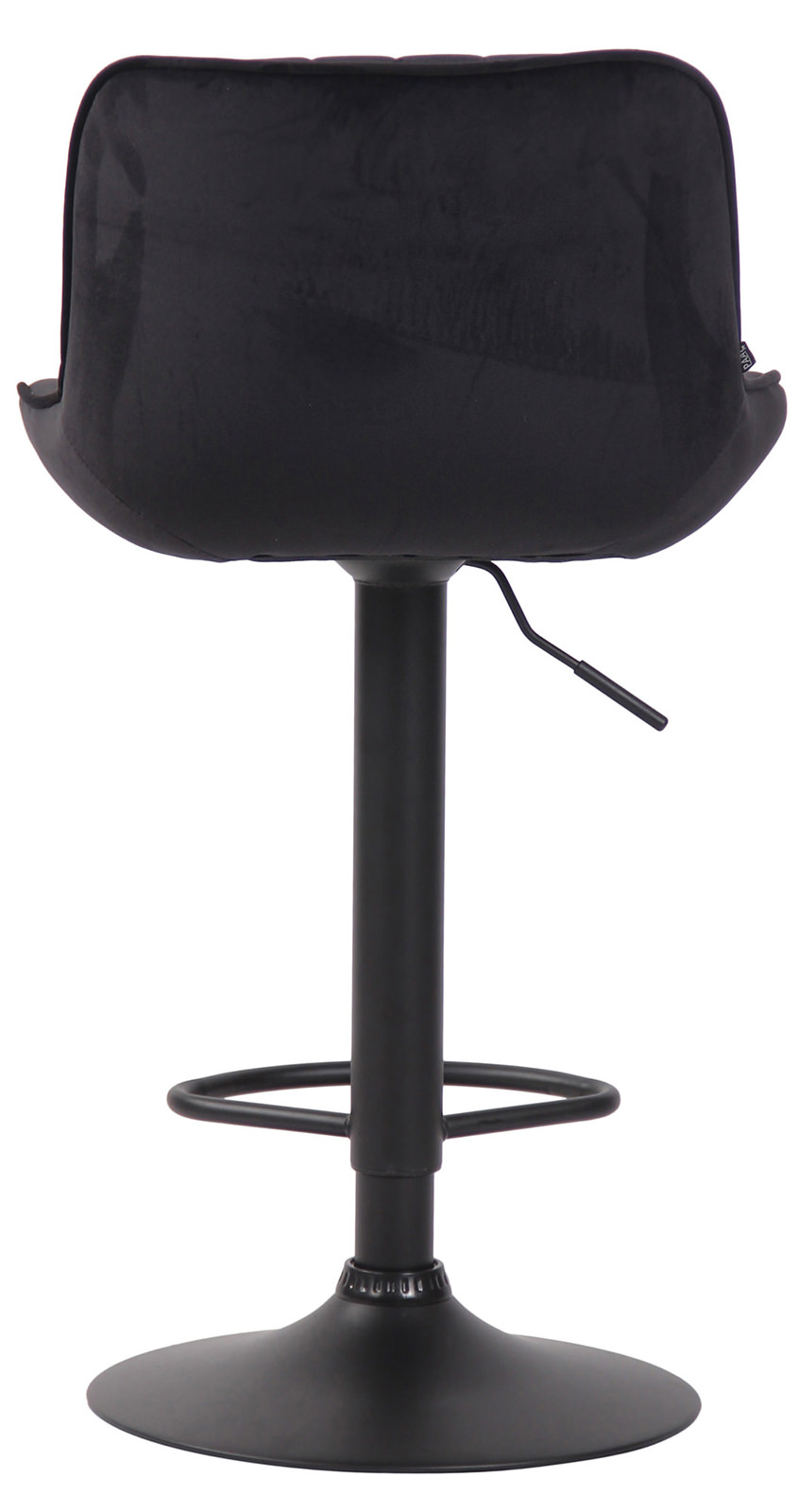 2er Set Barhocker Lentini Samt schwarz, schwarz