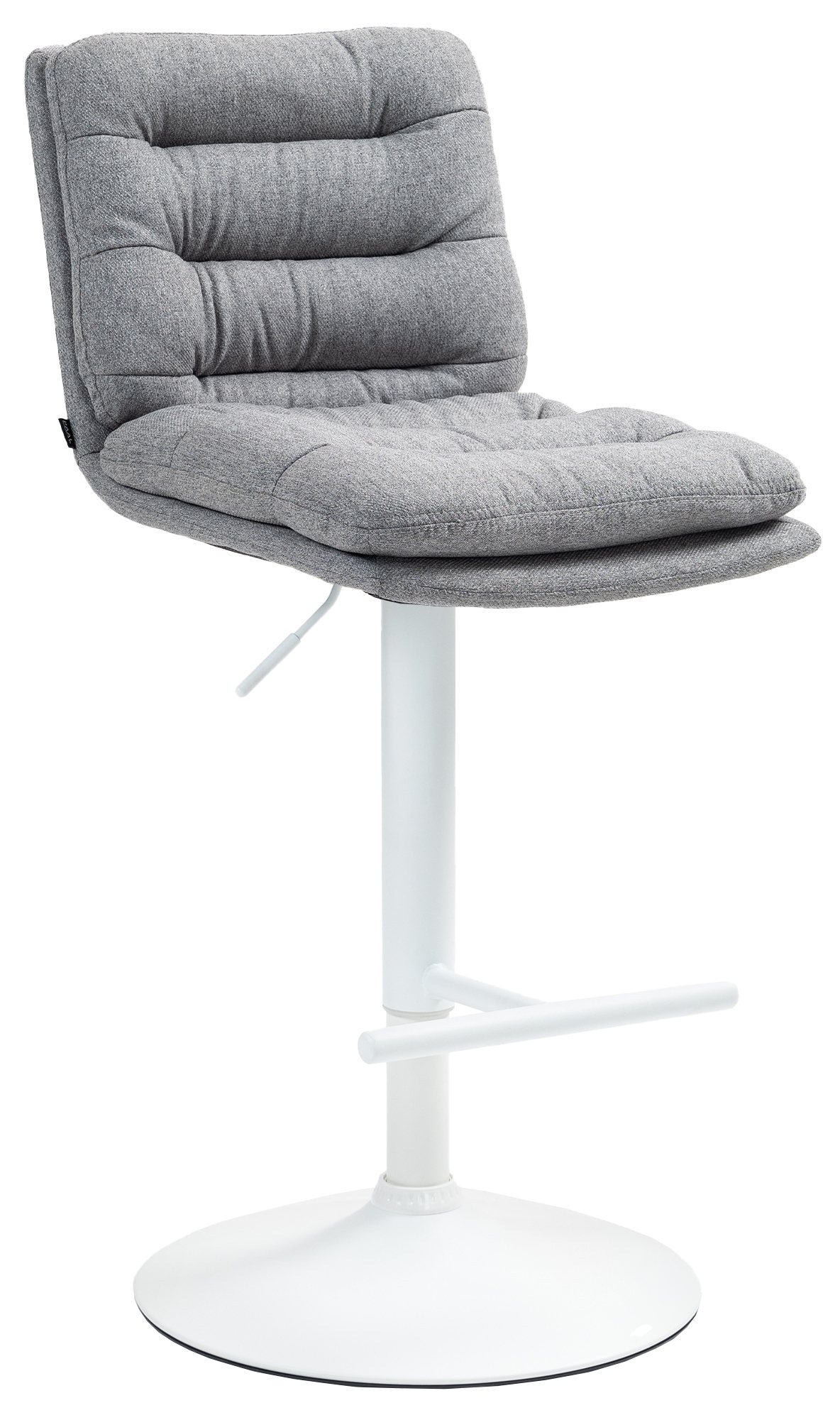 Barhocker Damar Stoff weiß, grau