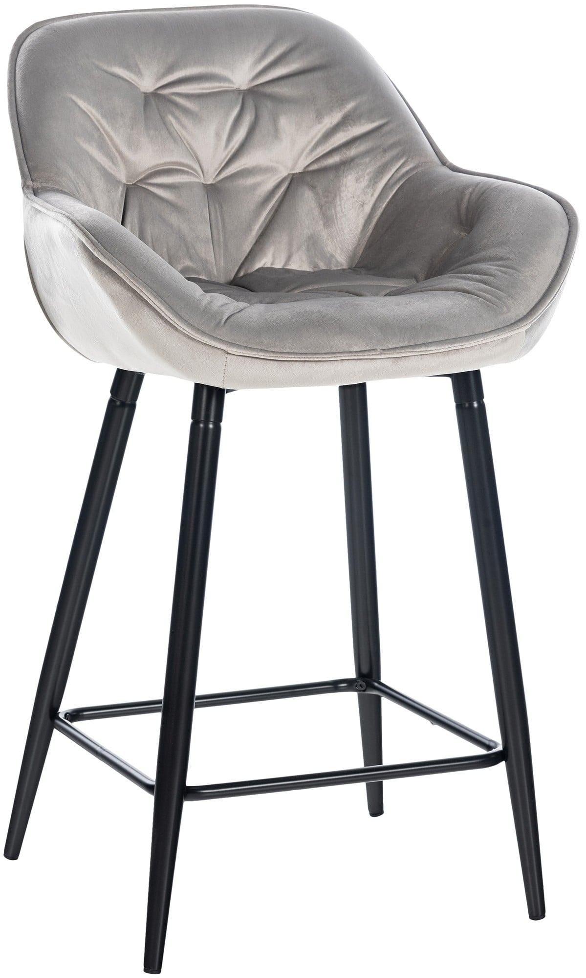 Barhocker Gibson Samt, grau