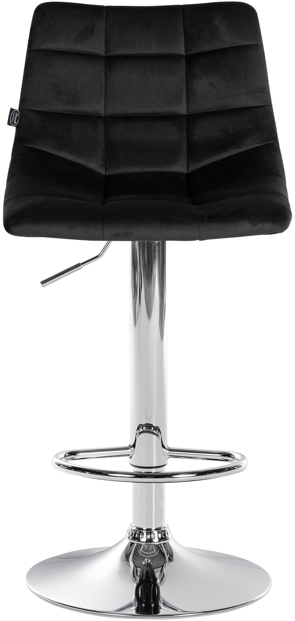 2er Set Barhocker Jerry Samt chrom, schwarz