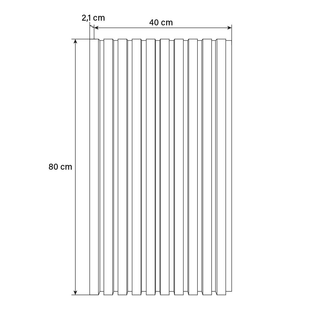 Akustikpaneel SONIC - 80 x 40 cm Grey Oak