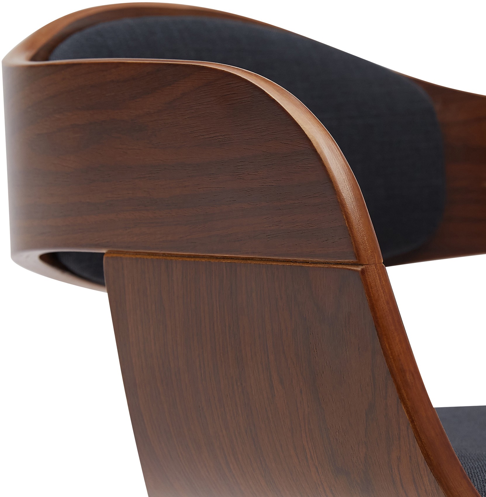 Barhocker Kingston B Stoff, walnuss/schwarz
