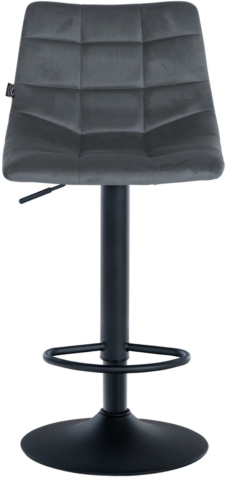 2er Set Barhocker Jerry Samt schwarz, dunkelgrau