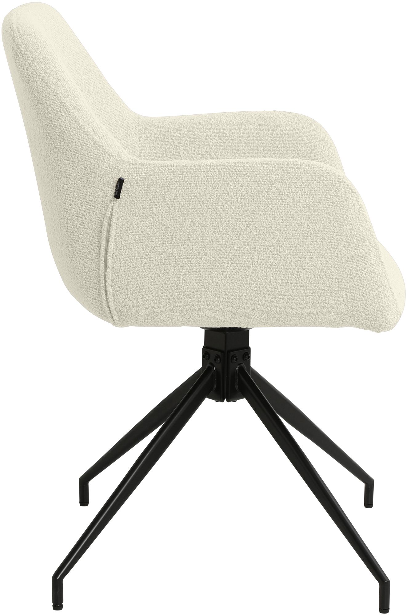 Esszimmerstuhl Merlinda Stoff Teddy, creme