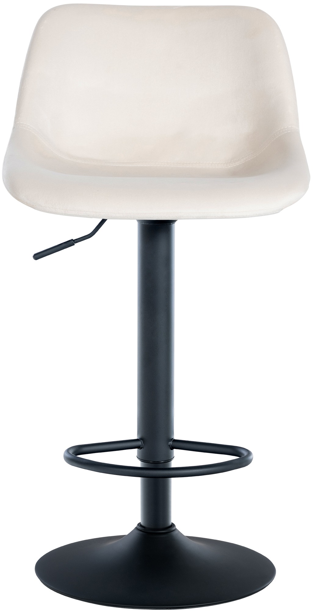 2er Set Barhocker Loft Samt, creme