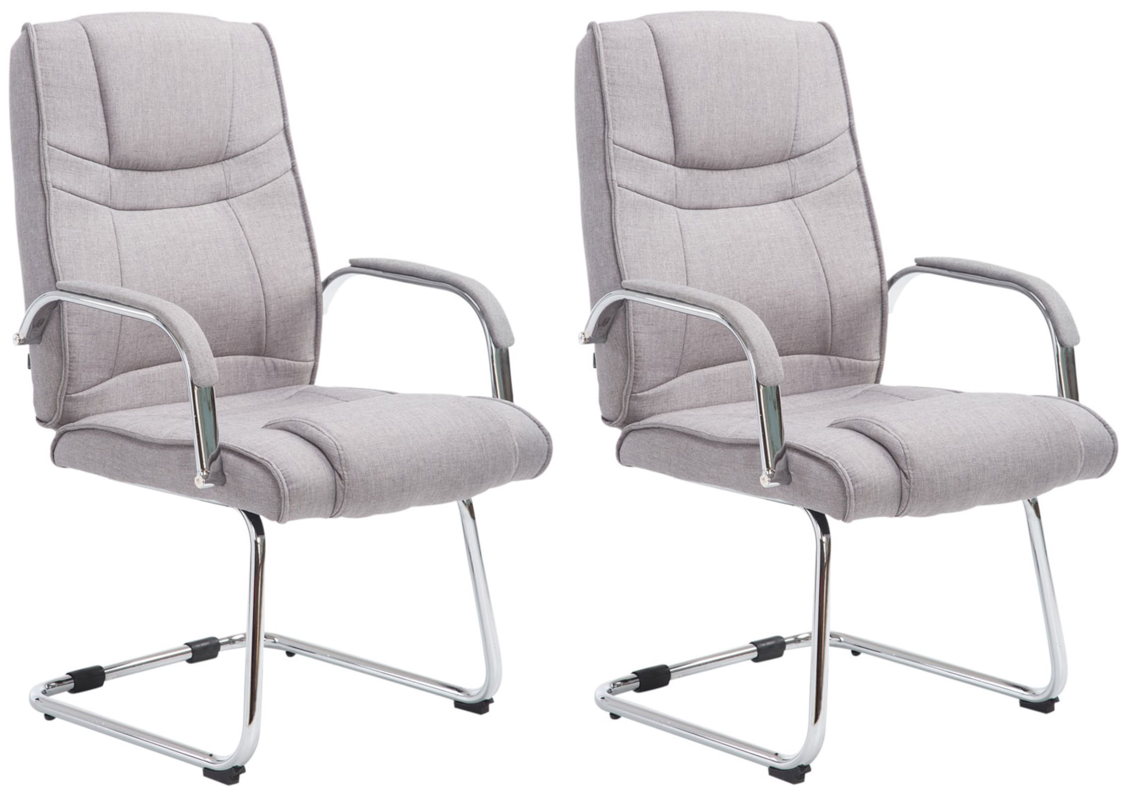 2er Set Stühle Attila Stoff, grau