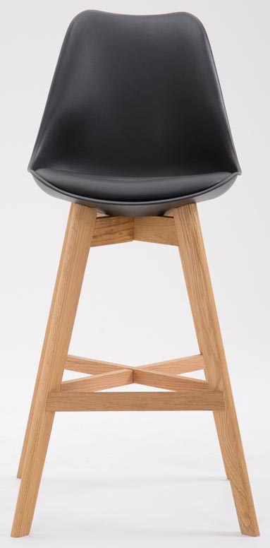 2er Set Barhocker Cannes Kunststoff natura, schwarz