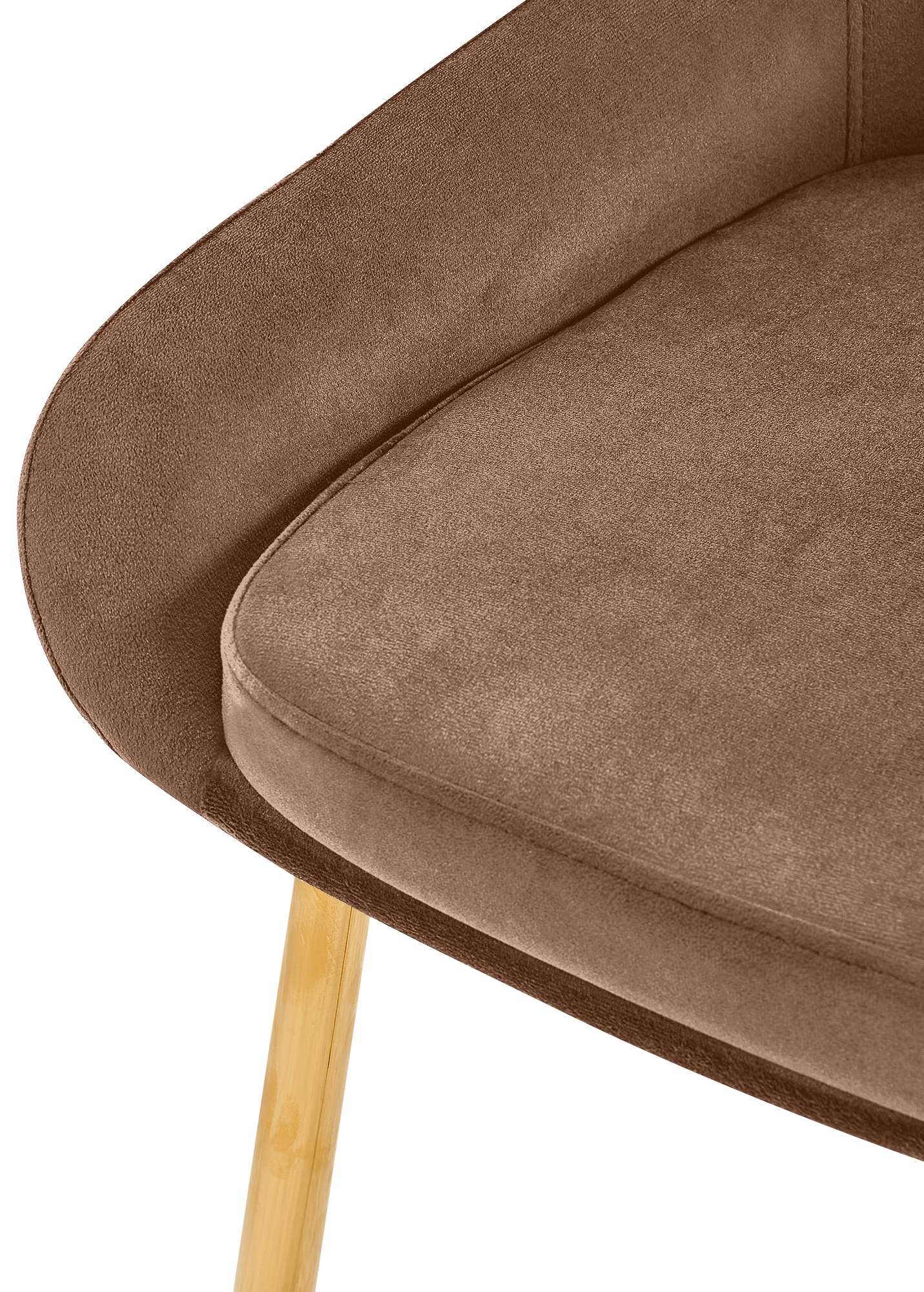 Esszimmerstuhl Elmira Samt gold, braun