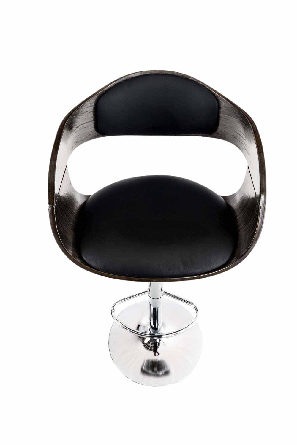 2er Set Barhocker Kingston C Kunstleder, schwarz/grau