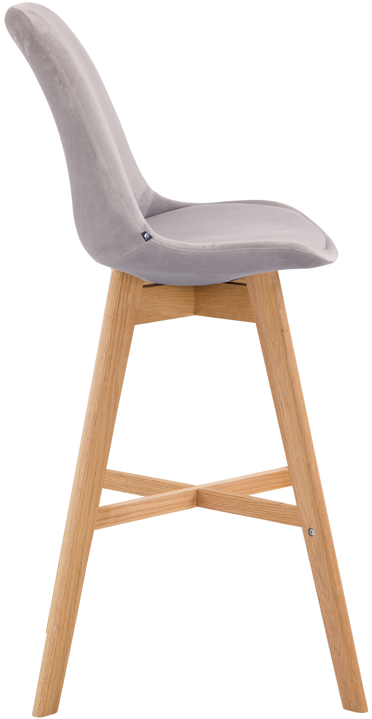 Barhocker Cannes Samt natura, grau