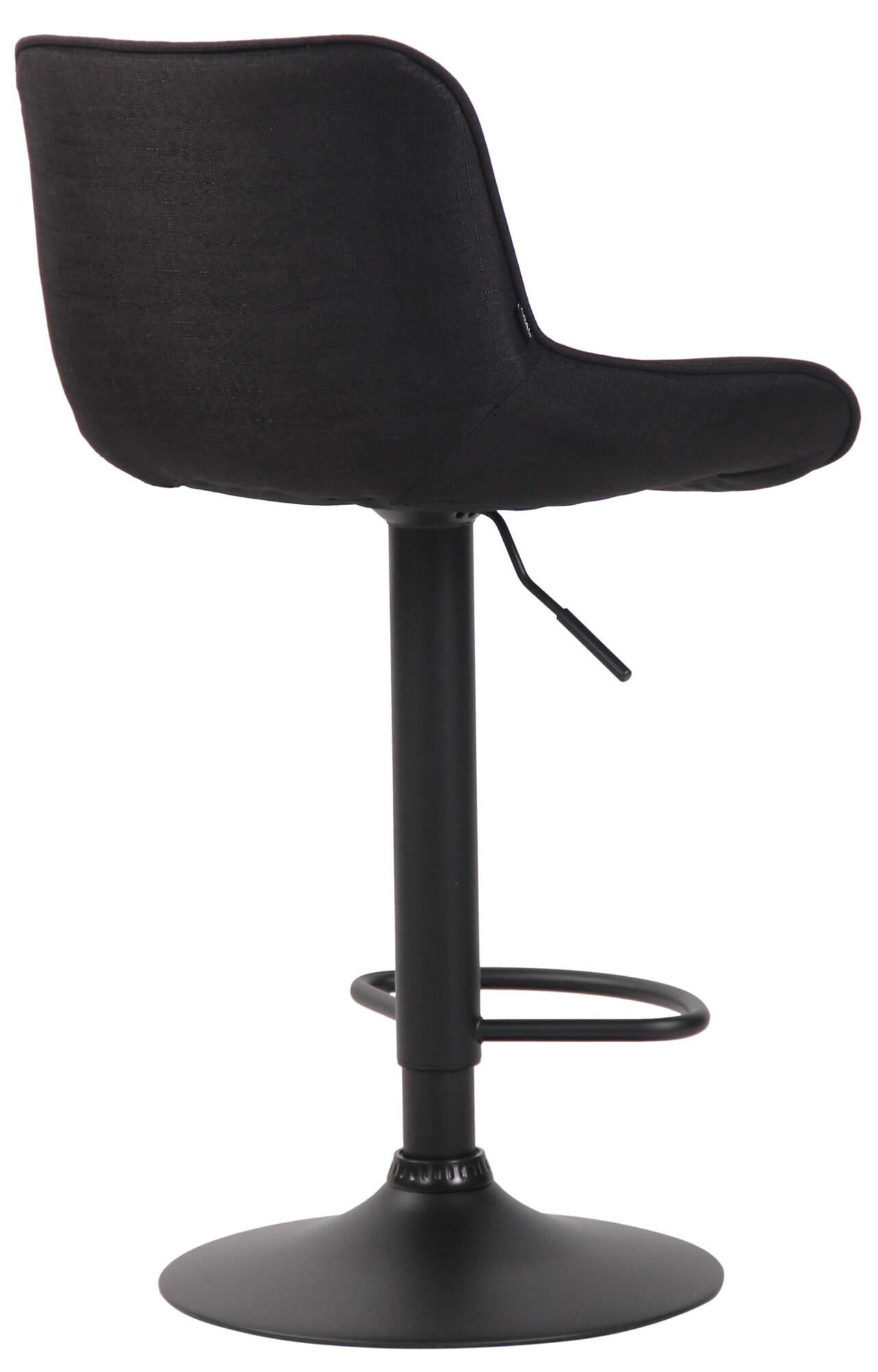2er Set Barhocker Lentini Stoff schwarz, schwarz