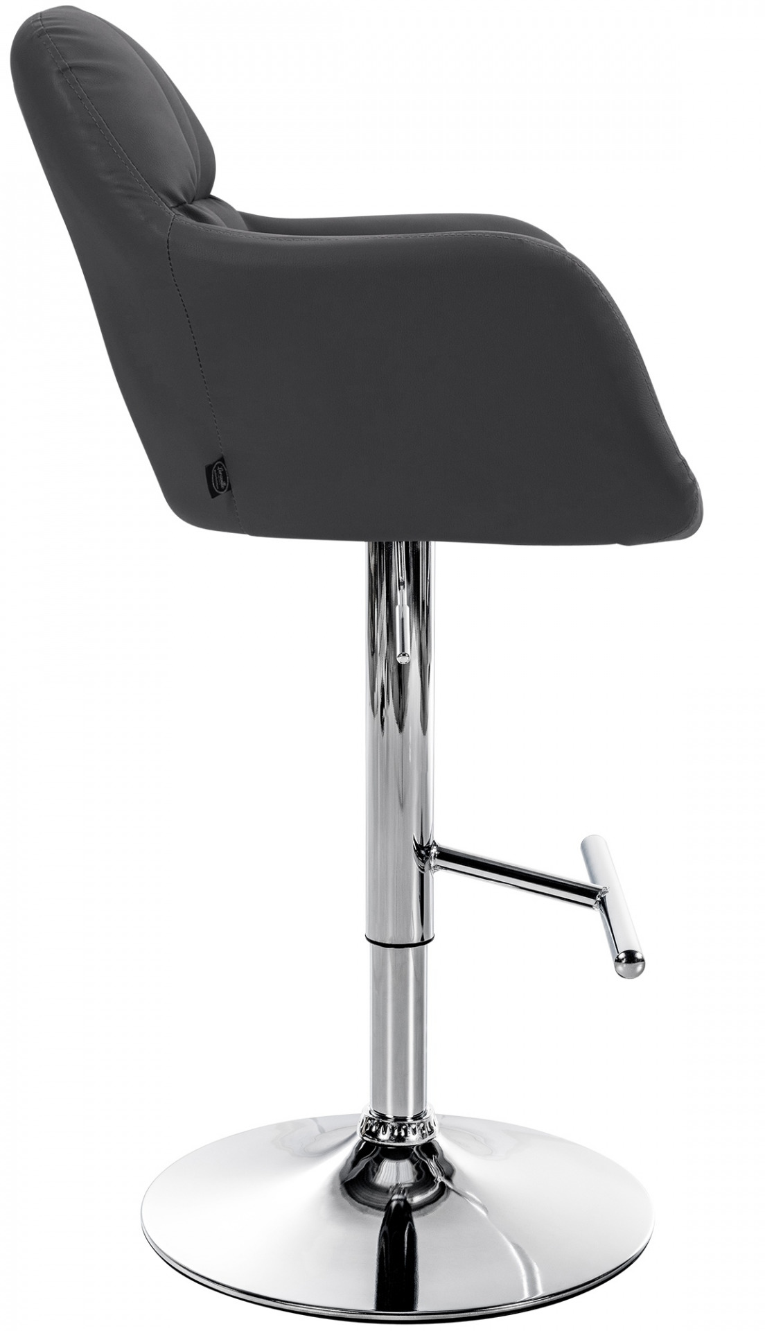 Barhocker Natoma Kunstleder chrom, schwarz