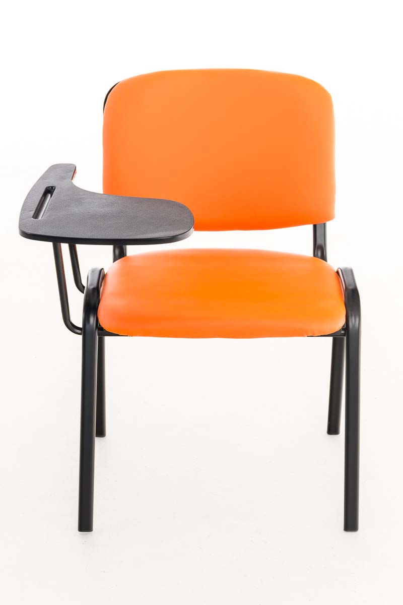 Stuhl Ken mit Klapptisch Kunstleder, orange