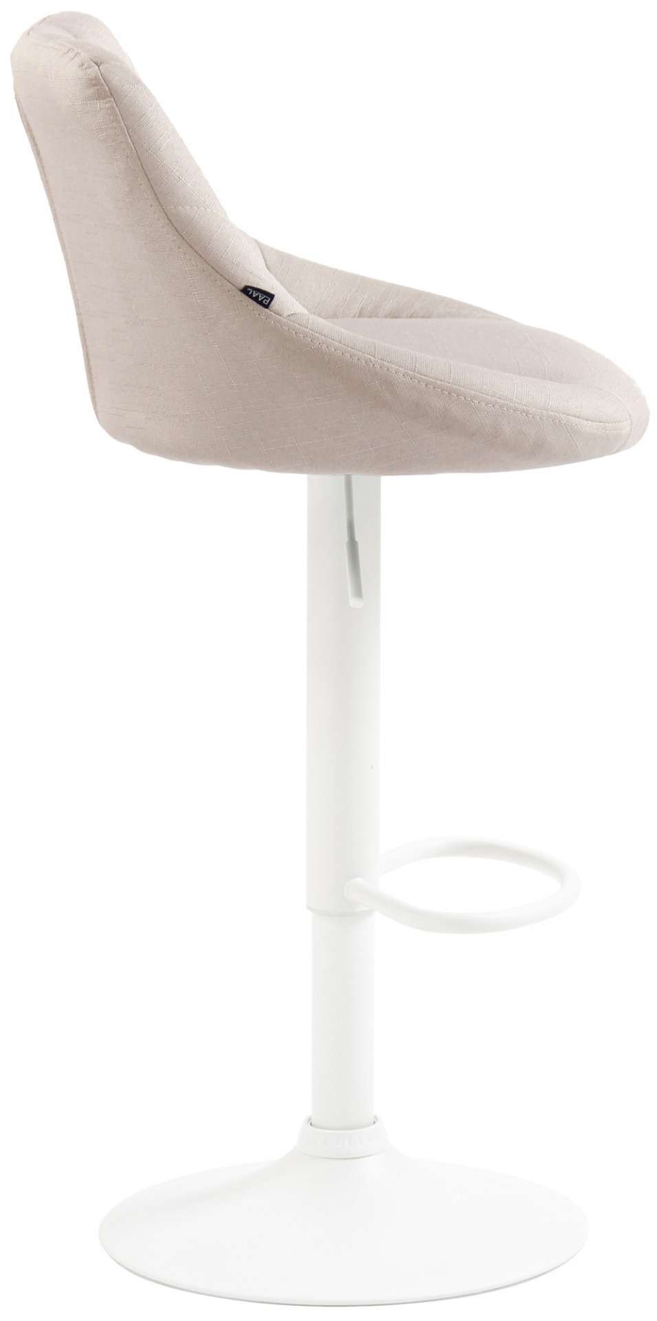 Barhocker Lazio Stoff weiß, creme