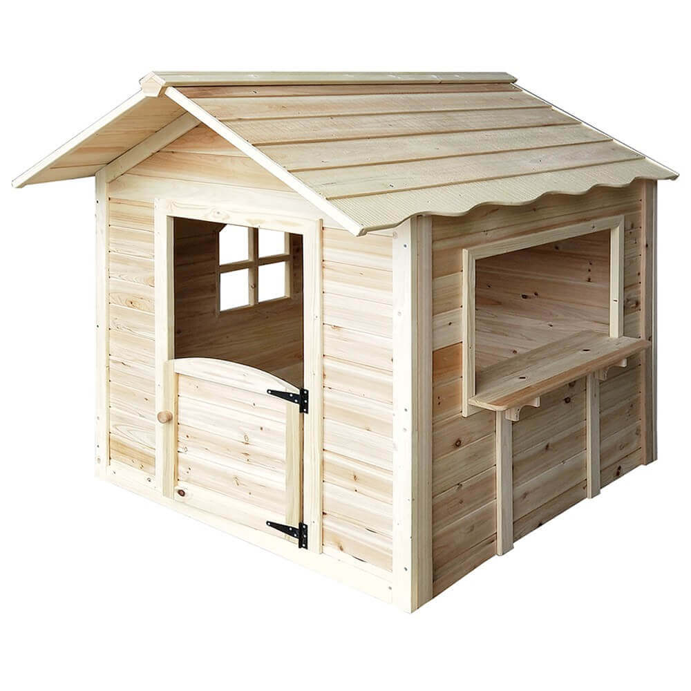 Spielhaus DER GROSSE PALAST - 106 x 111 cm Natur ohne Bank