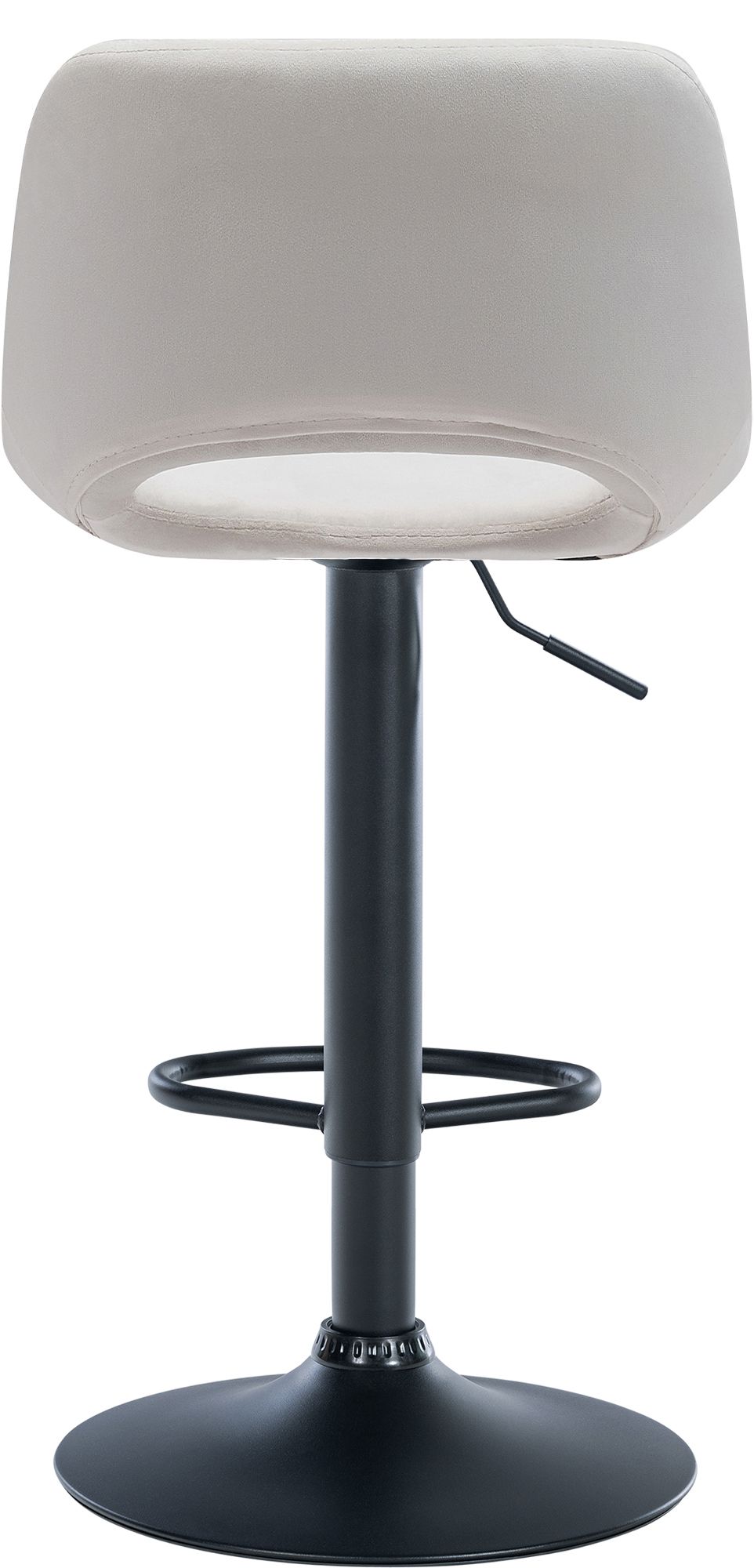 Barhocker Camden Samt schwarz, creme