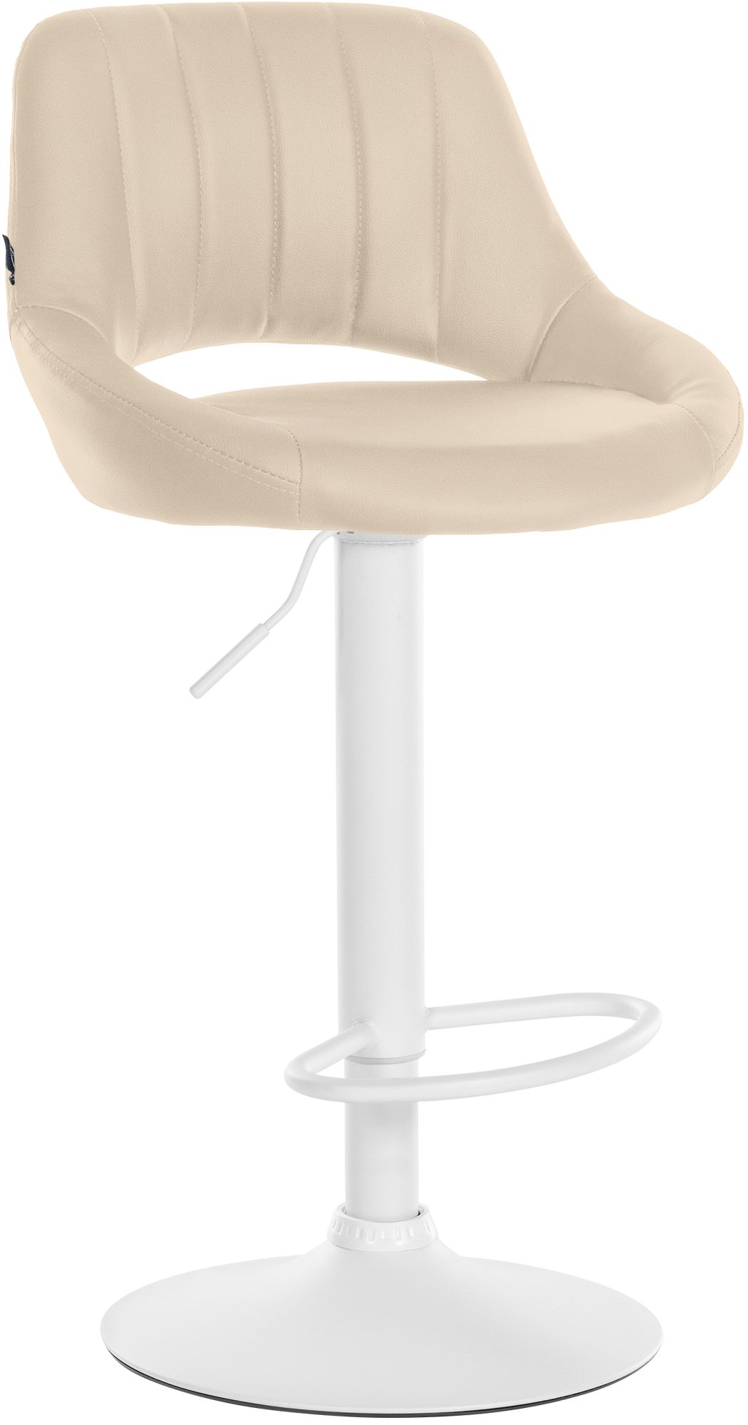 Barhocker Milet Kunstleder weiß, creme