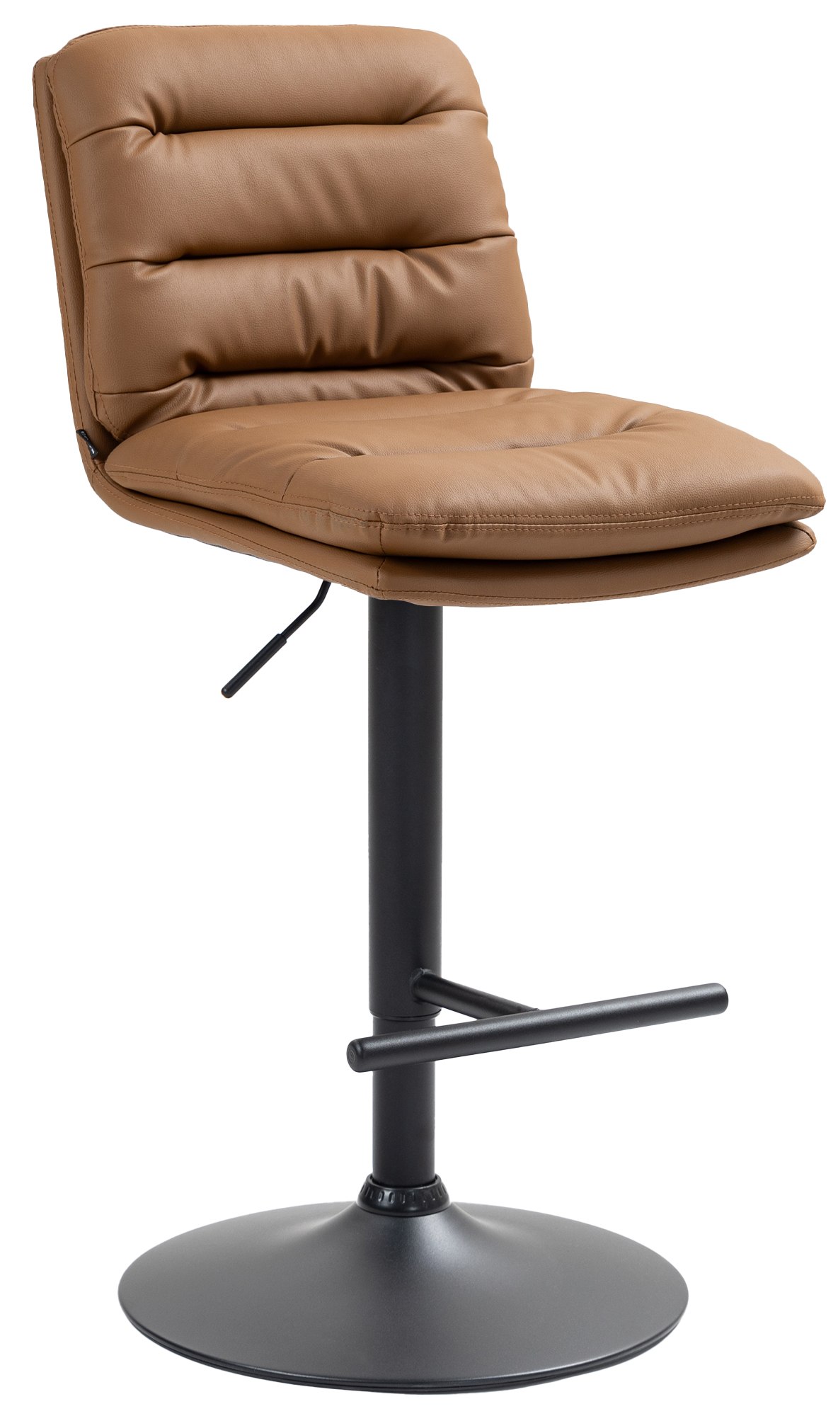 Barhocker Damar Kunstleder schwarz, hellbraun