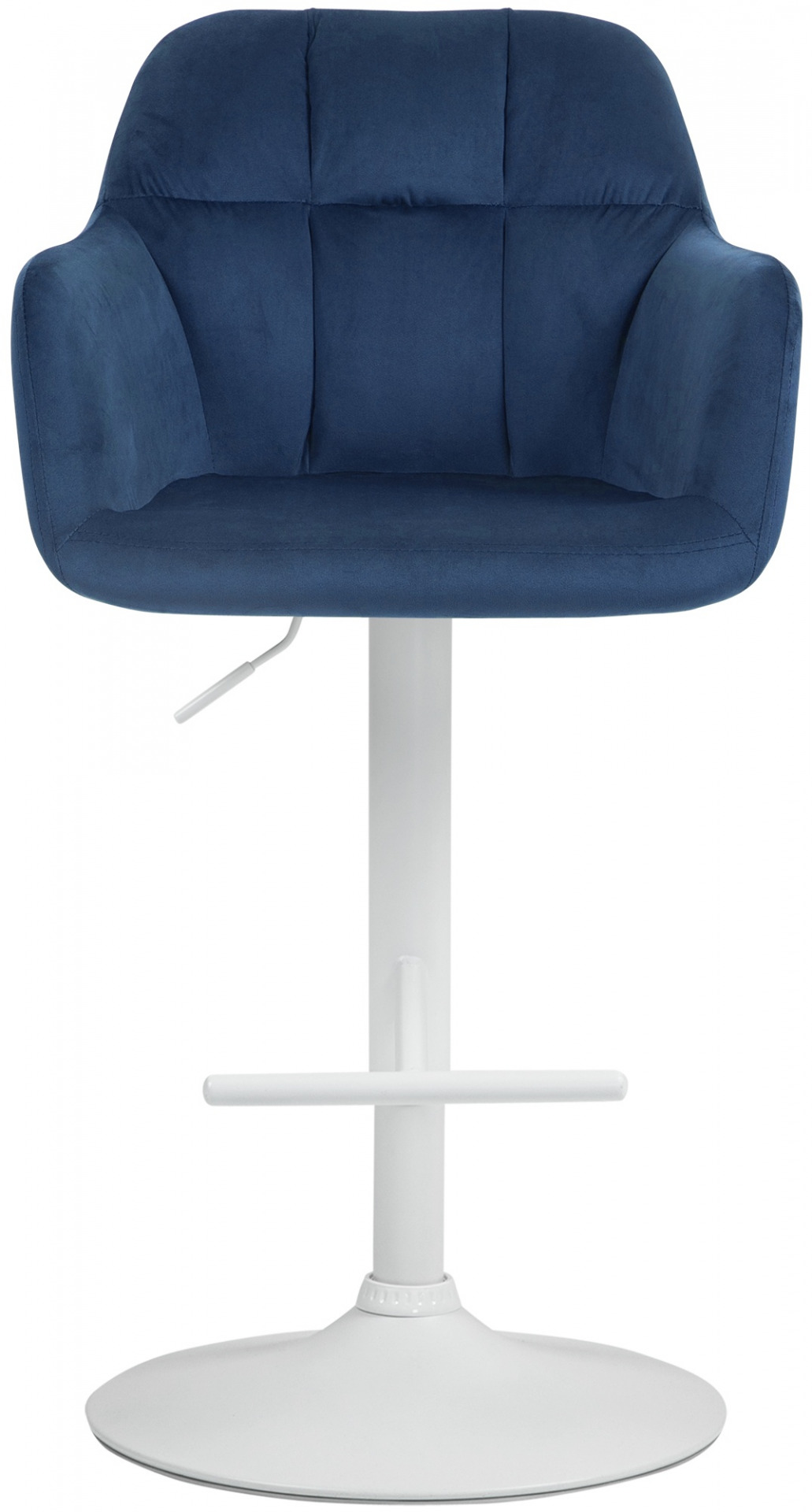 Barhocker Natoma Samt weiß, blau