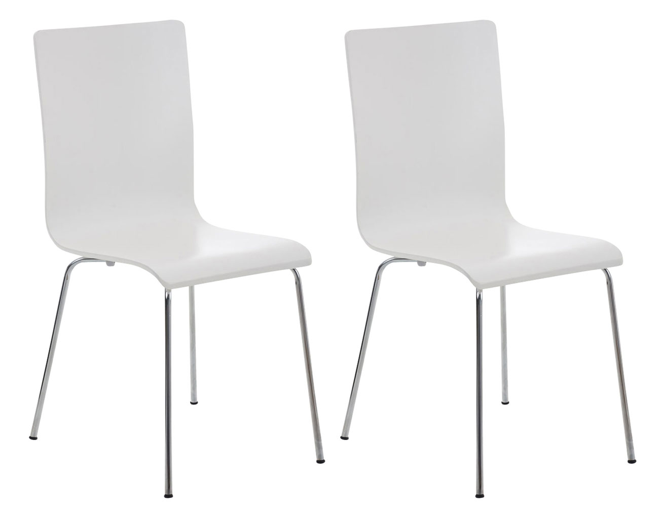 2er Set Besucherstuhl Pepe, weiß