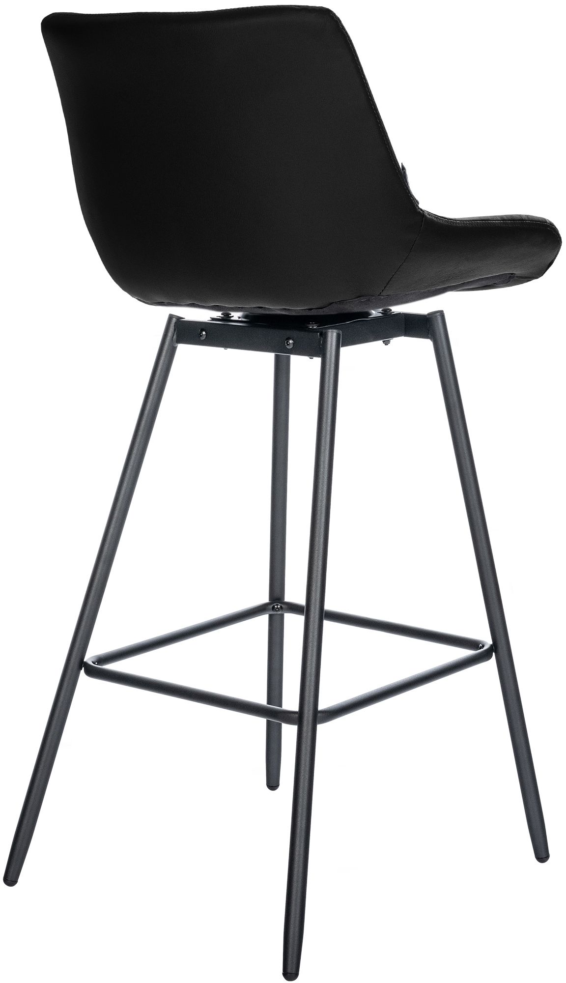 4er Set Barhocker Weston Schwenkbar Kunstleder, schwarz