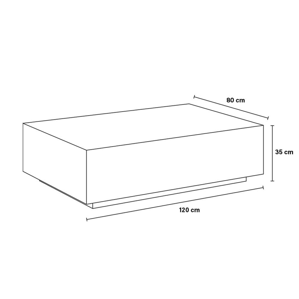 Couchtisch Marmor AMIRI XXL - 120 x 80 cm Sandstein