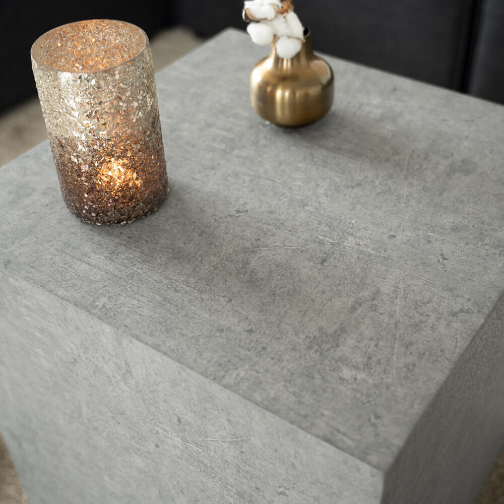 Couchtisch Marmor AMIRI M - 50 x 50 cm Grau